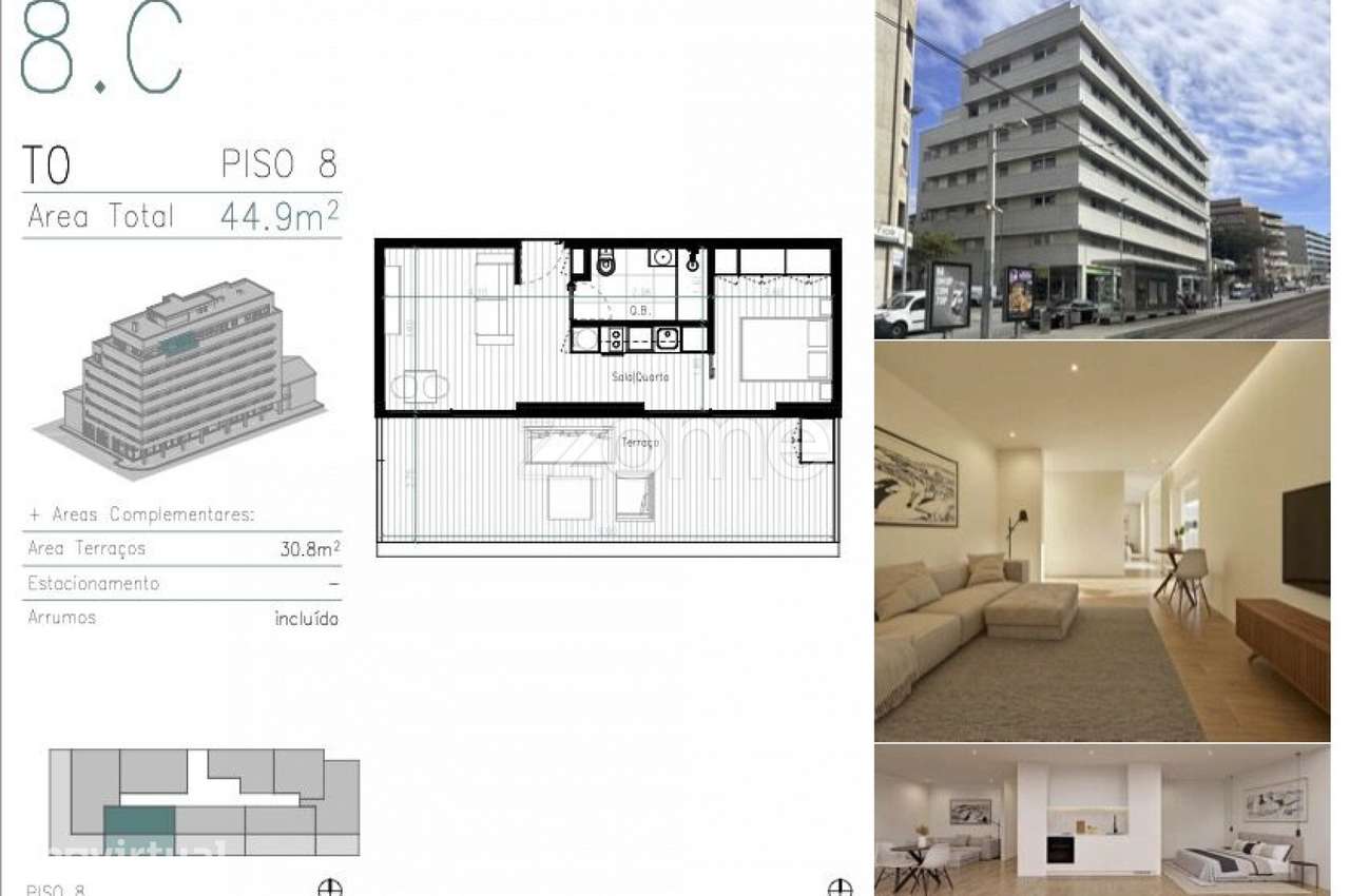 Apartamento T0 em Matosinhos Sul - Grande imagem: 5/5