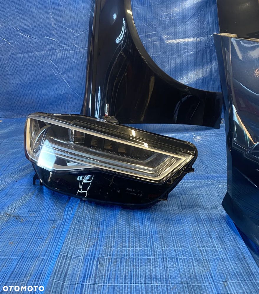 PRZÓD KOMPLETNY MASKA ZDERZAK LAMPY PAS PRZEDNI FULL LED AUDI A6 C7 S-LINE LIFT LX5R - 12