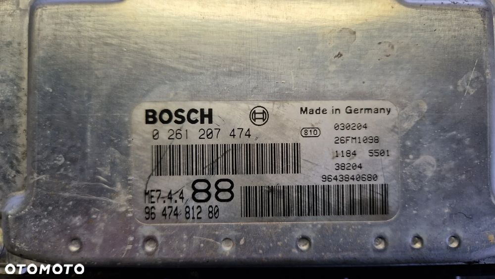 PEUGEOT 307 1.6 16V STEROWNIK SILNIKA 0261207474 - 3