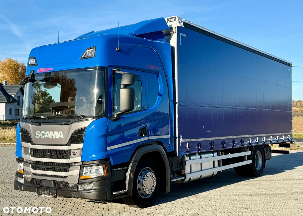 Scania P280 / FIRANKA / 20 EUROPALET / SYPIALKA / SILNIK 6 / AUTOMAT / EURO 6 / NISKI PRZEBIEG / 12.2021 ROK - 1