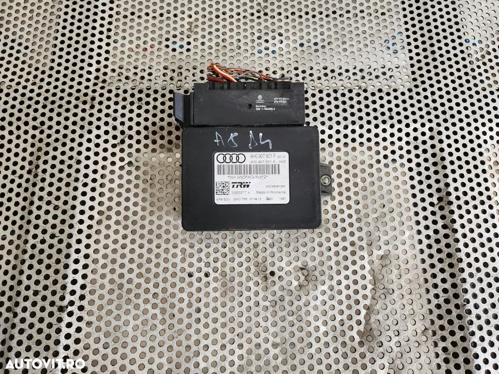 Calculator Modul Frana De Mana Audi A6 4G C7 A7 A8 4H D4 An 2010-2011-2012-2013-2014-2015-2016-2017 Cod 4H0907801F Dezmembrez Audi A8 3.0 Tdi Motor CLA Cutie NNY An 2010-2011-2012-2013-2014-2015-2016-2017 - Dezmembrari Arad - 1