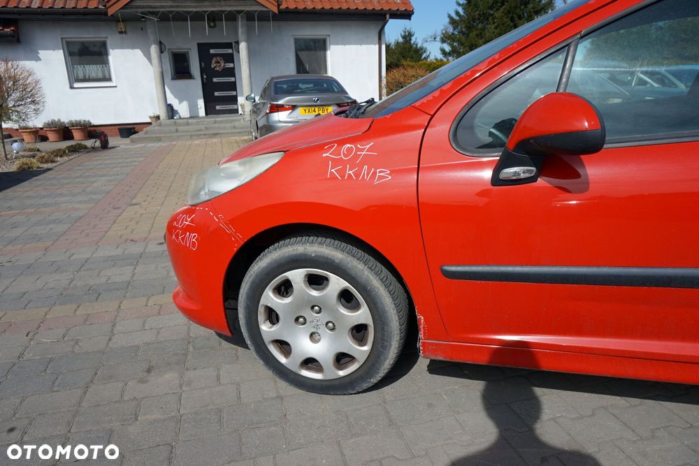 MASKA ZDERZAK BŁOTNIKI LAMPY 207  KKNB  PEUGEOT 2006-2009 CZERWONY PRZÓD KOMPLETNY - 10