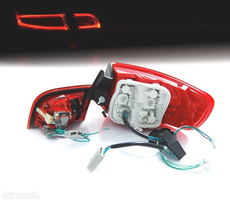 FAROLINS TRASEIROS LED LIGHT BAR PARA AUDI A3 SPORTBACK VERMELHO BRANCO - 2