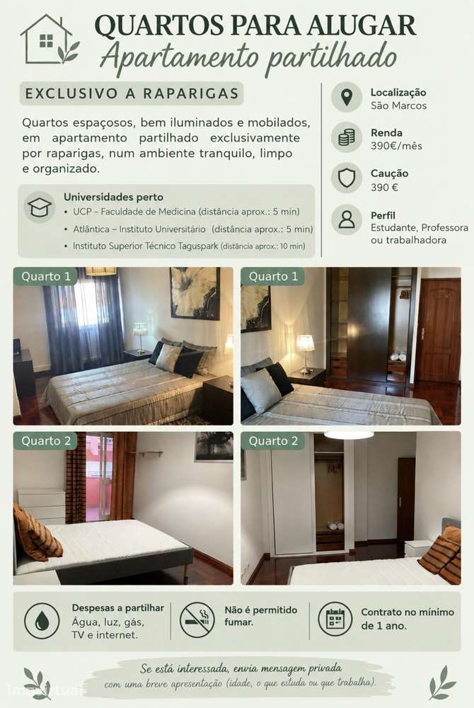 Quartos para arrendar em São Marcos - Grande imagem: 5/5