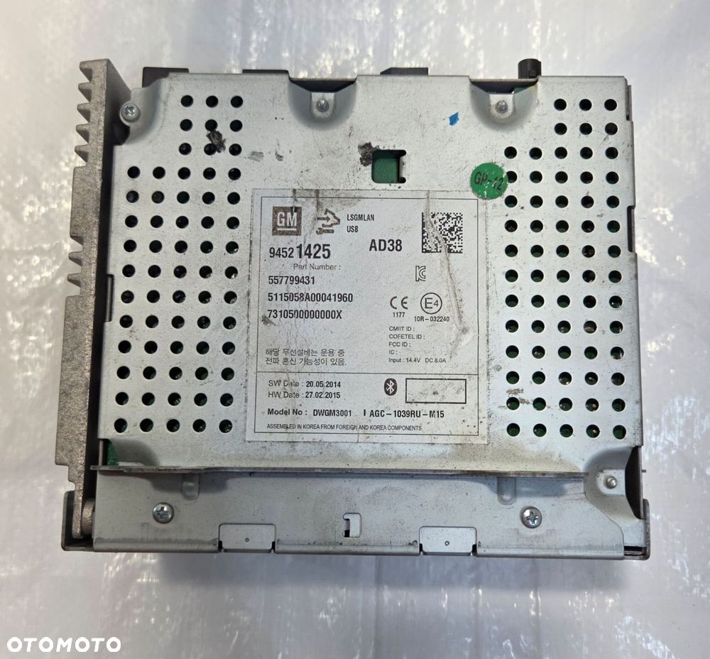 OPEL MOKKA A RADIO CD MP3 94521425 - 5