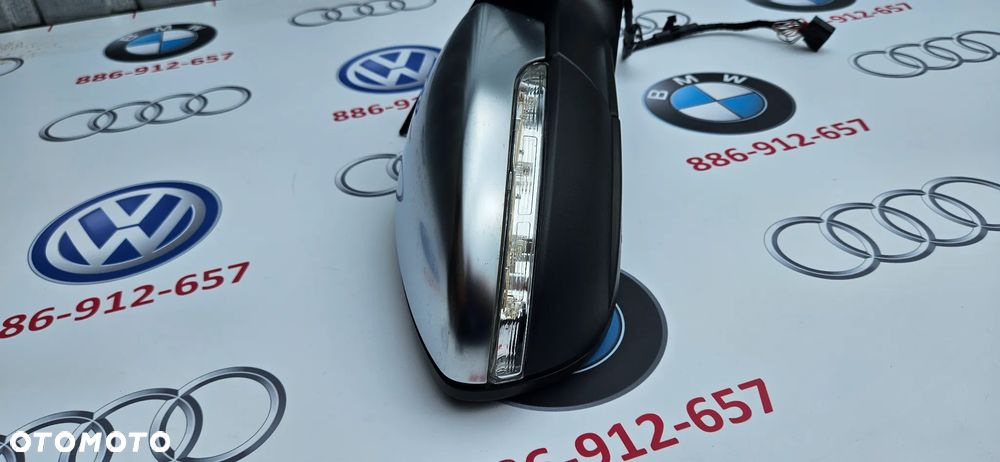 VW SCIROCCO 1K8 LIFT R-LINE Kompletne lusterko prawe Lusterko pasażera 13 KABLI 13 PIN EUROPA - 13
