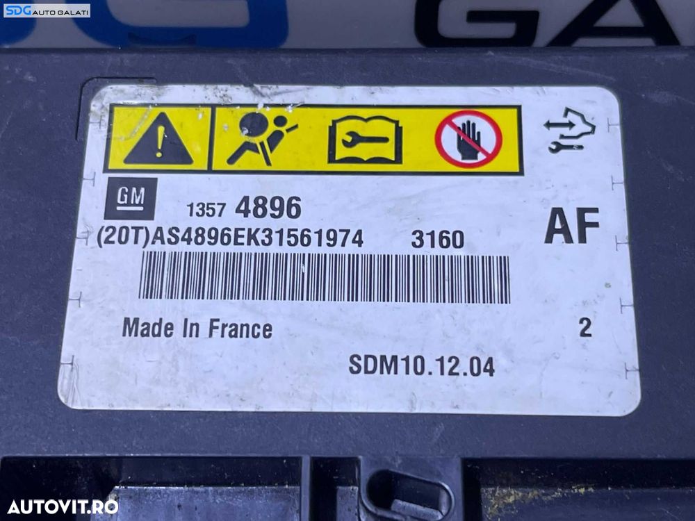 Unitate Modul Calculator Airbag Opel Astra J 2009 - 2015 Cod 13574896 [L3678] - 3