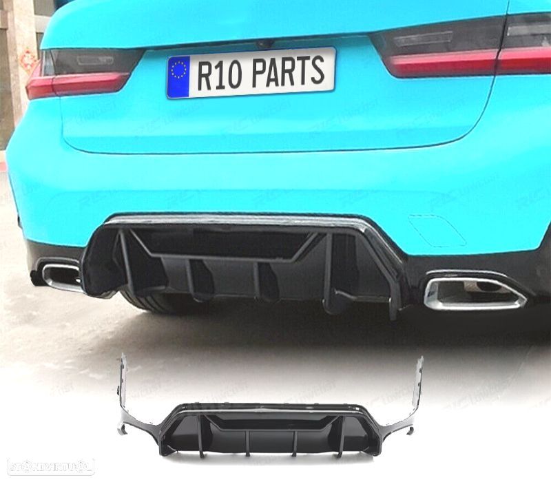 DIFUSOR BMW G20 23-25 LOOK M PRETO BRILHANTE - 1