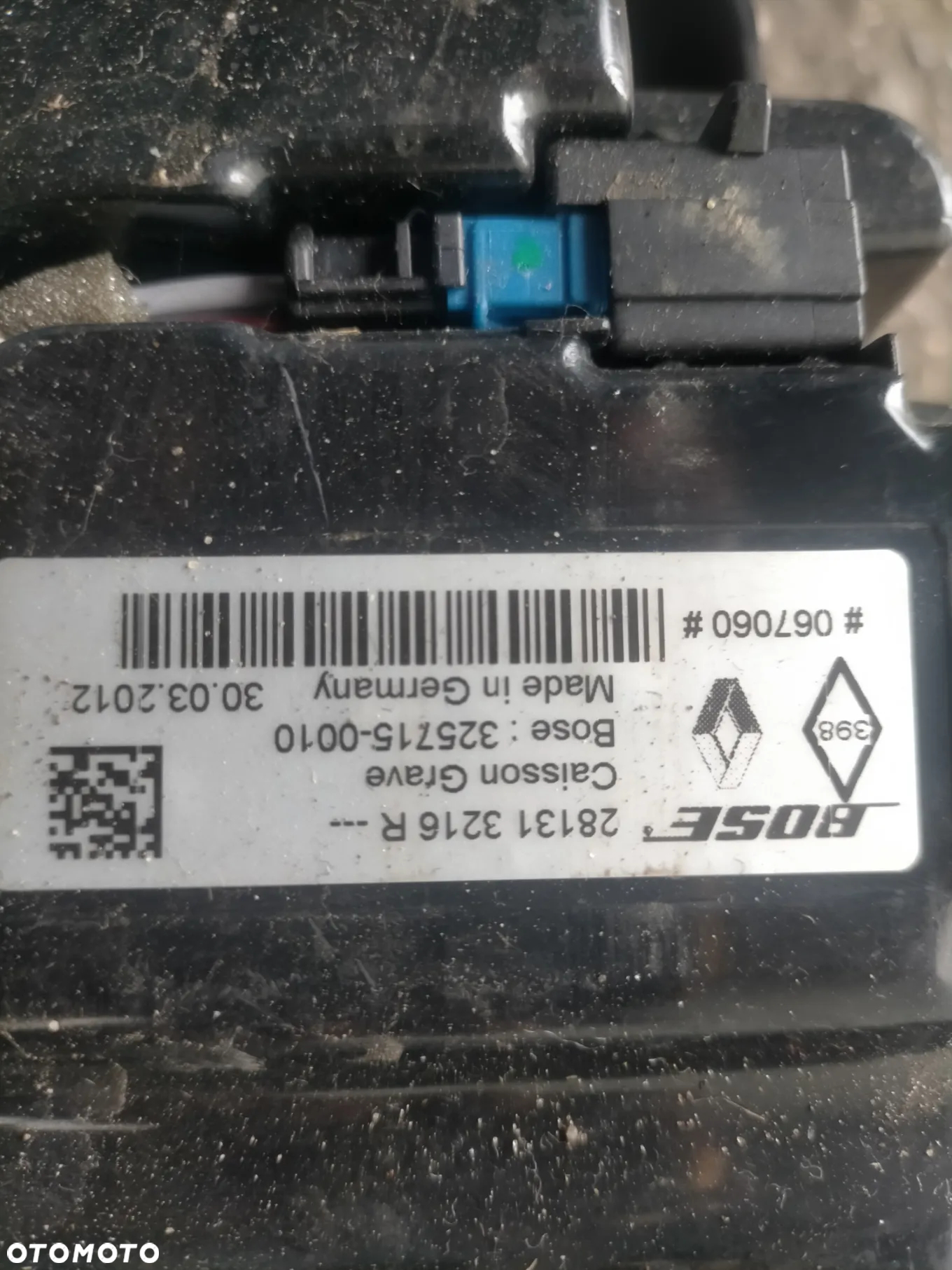 RENAULT GRAND SCENIC III  SUBWOOFER BOSE NR CZĘŚCI 281313216R - 2