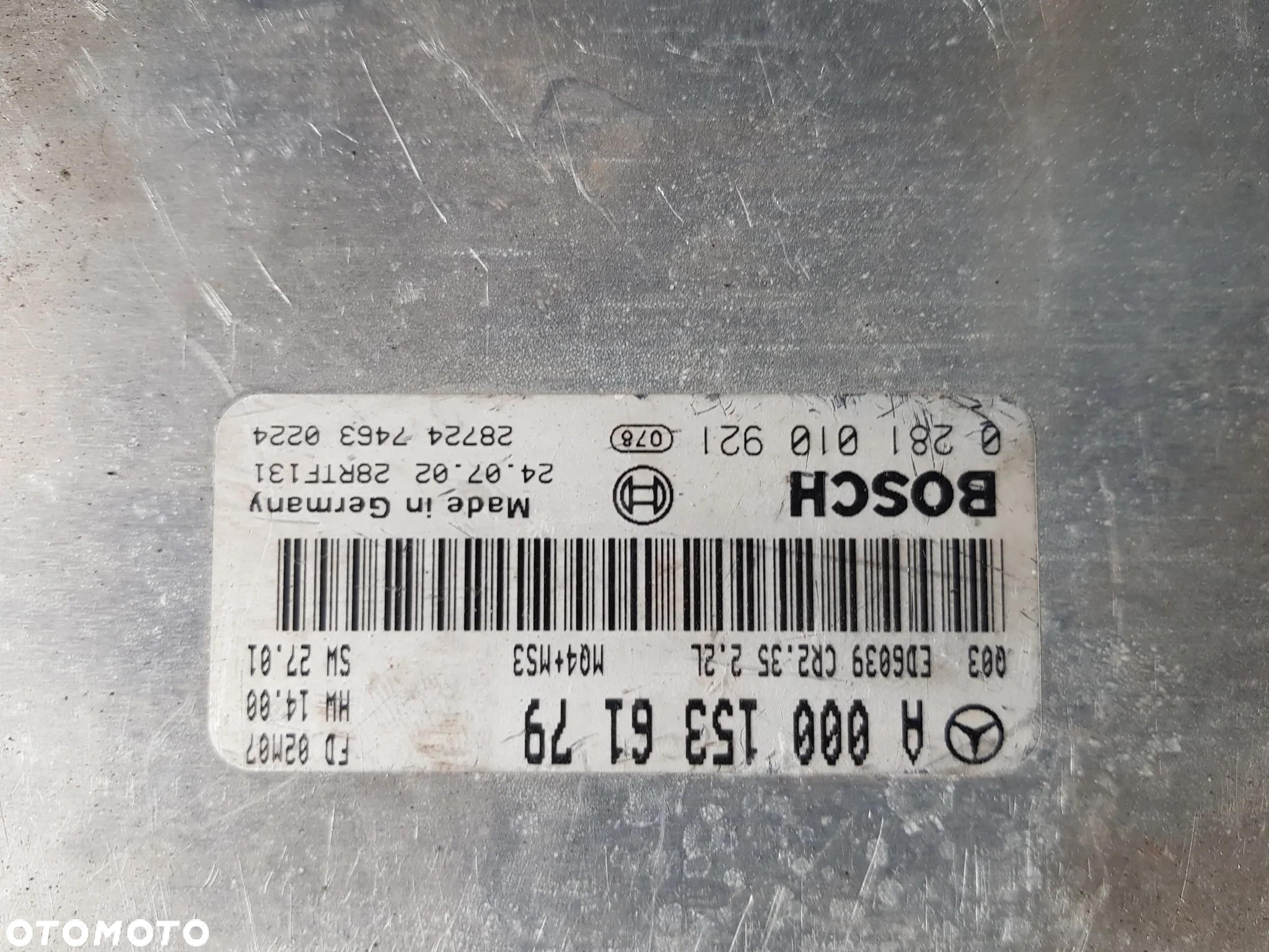 Mercedes Sprinter 2.2 CDI Sterownik komputer Silnika a0001536179 - 2