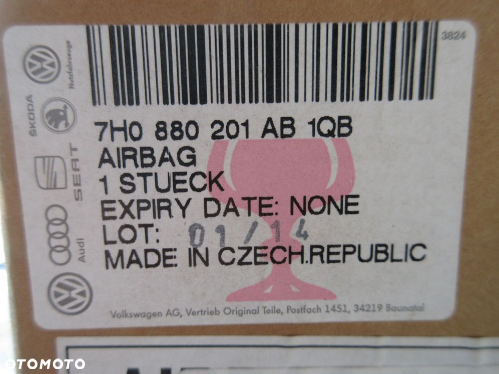 vw t5 02-15 transporter airbag poduszka kierownicy 7h0880201ab 1qb nowa oe - 3