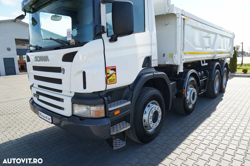 Scania P 380 / 8x4 / BASCULATOR / HIDRODOXY SIDE / BORDMATIC / IMPORTAT / SARCINĂ UTILĂ: 18.500 kg - 18