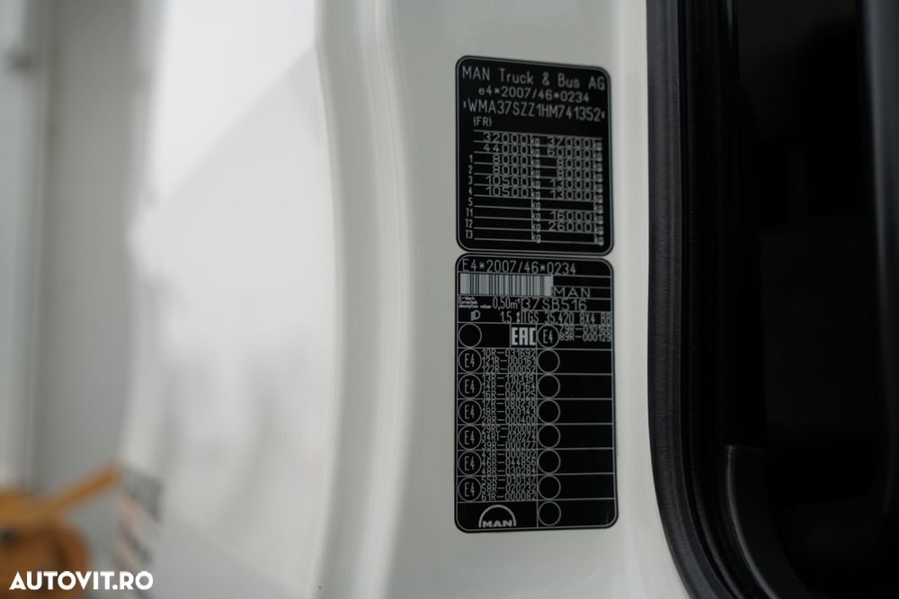 MAN TGS 35.420 / 8x4 / BASCULĂ DUBLĂ / HIDRODOXIE LATERALĂ / BORDMATIC / AUTOMATĂ - 38