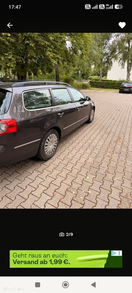 Bară față completă Volkswagen Passat B6 Mokka Brown LC8Z maro - 2