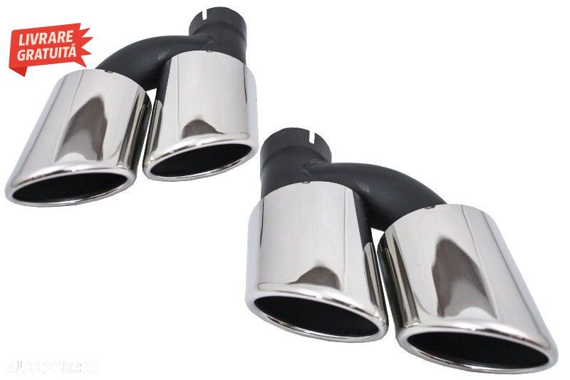 Difuzor Bara Spate cu Oranemnte Evacuare Audi A4 B9 8W S-line (2016-2018) Sedan Av- livrare gratuita - 9