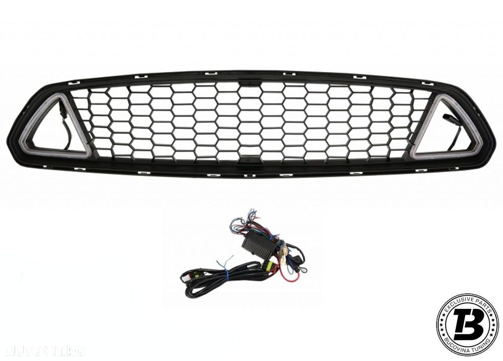 Grila Centrala cu LED compatibila cu Ford Mustang Mk6 VI RTR Design - 7