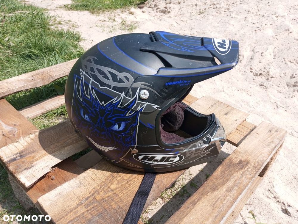 Kask HJC helmets cross  czarno-niebieski 85 cm C6 - 1