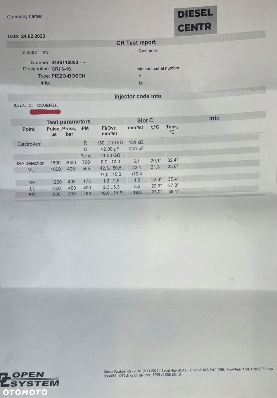 wtryskiwacz 0445115050 779604204 BMW - 4