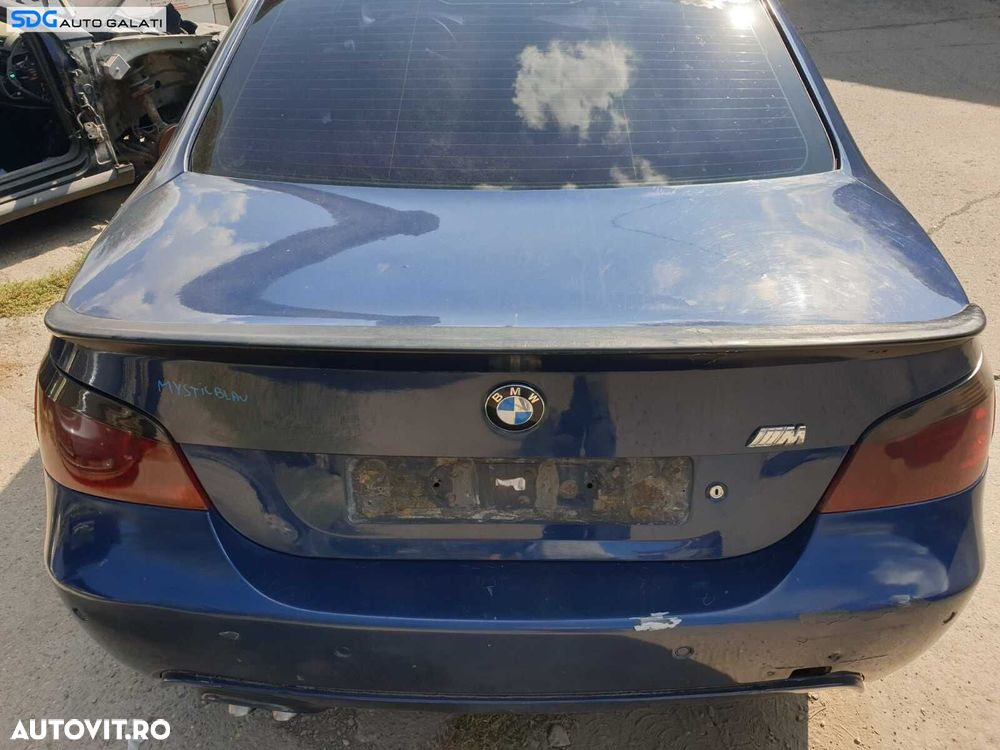 Capota Portbagaj Dezechipata cu Lip Eleron M Sport Tuning BMW Seria 5 E60 530 2003 - 2010 Culoare Mysticblau Metallic A07/5 (vopseaua prezinta mici defecte) [C1217] - 1