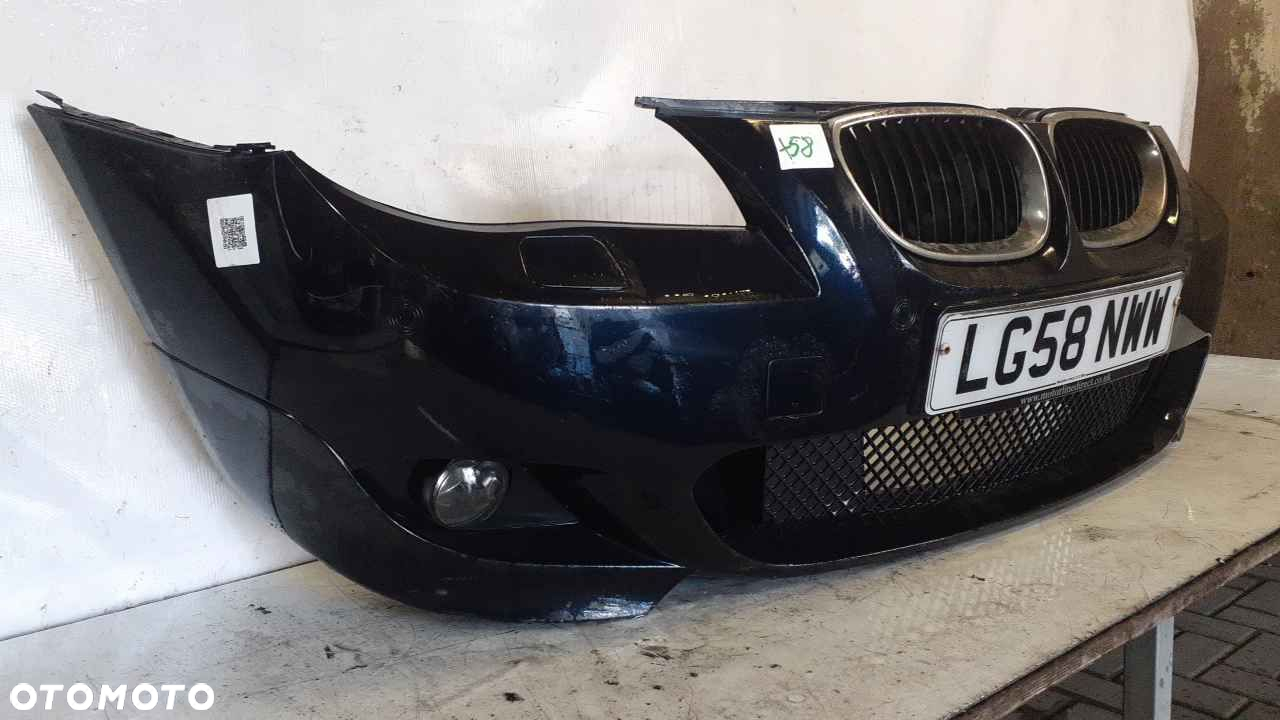 + ZDERZAK PRZÓD PRZEDNI BMW E60 SERIA 5 M PAKIET CARBONSCHWARZ CZARNY PDC SPRYSKIWACZE LAMP XENON HALOGENY - 3