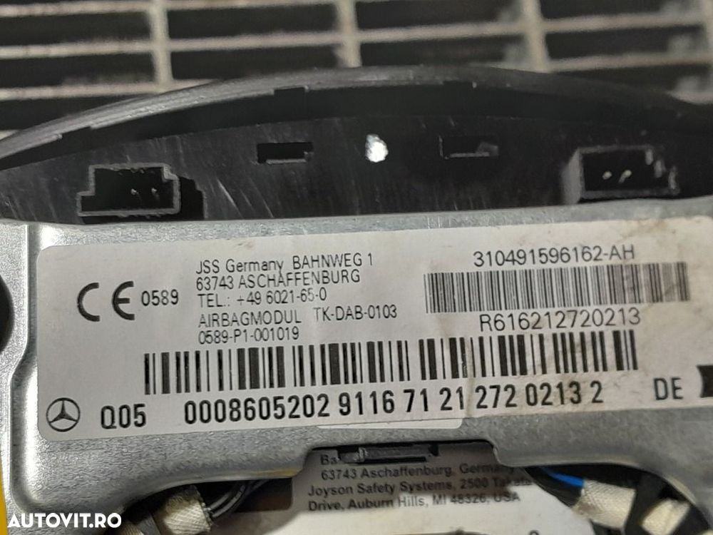 Airbag volan Mercedes ML W164 Facelift 2008 - 2011 (1072) Q050008605202 - 3
