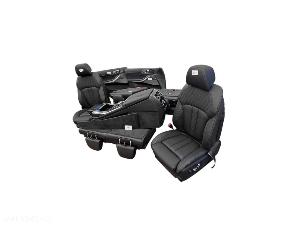 WNĘTRZE TAPICERKA KOMPLET BMW X7 G07 VASW Leather Merino black - 6