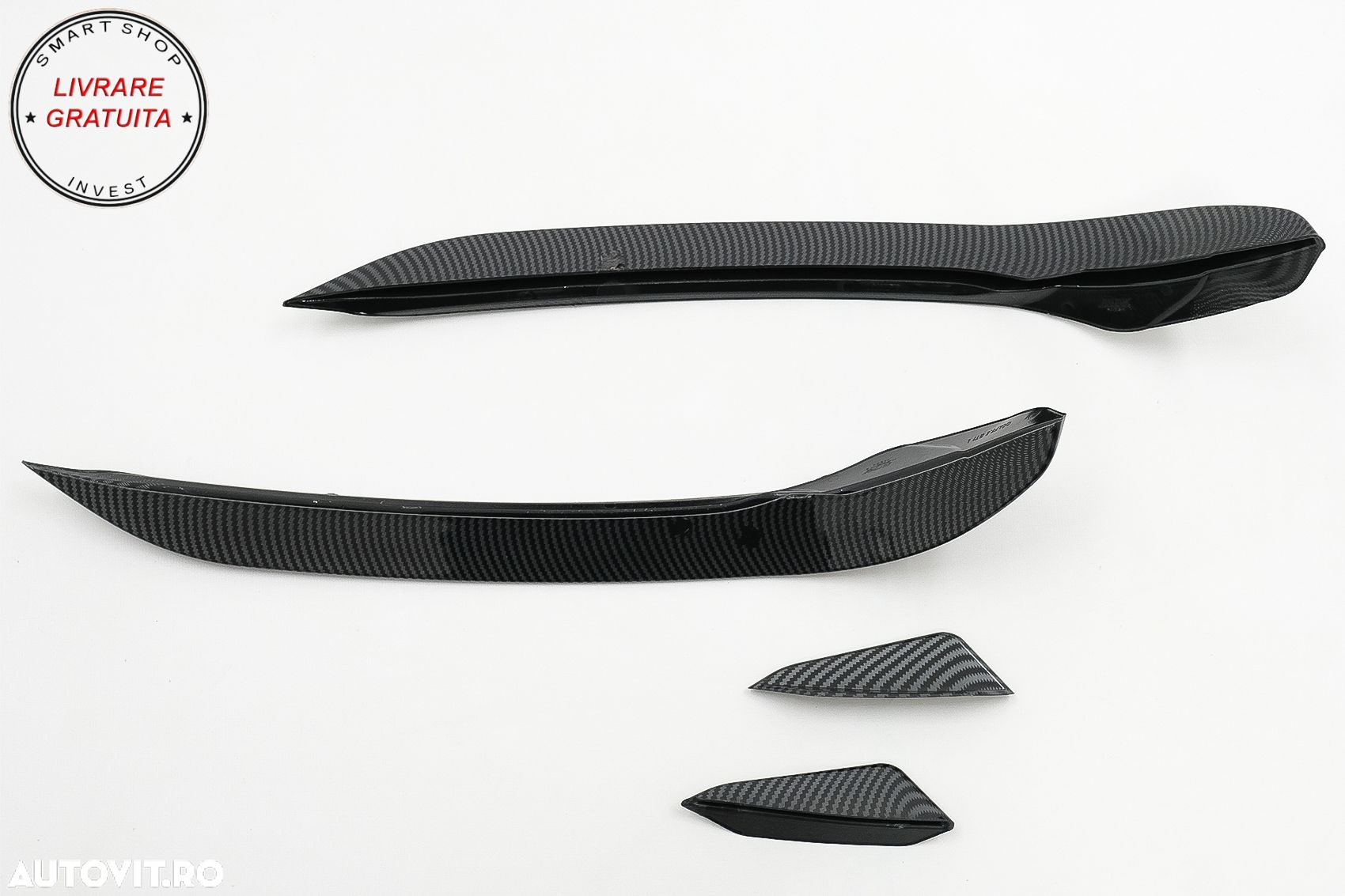 Ornamente bara fata flapsuri VW Golf 7.5 GTI 5G Hatchback (2017-2020) Carbon Look- livrare gratuita - 7