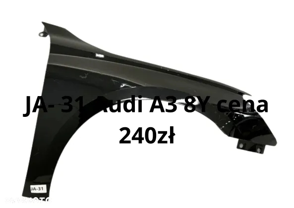 Audi A3 8Y 20-24r błotnik przedni prawy czarny 8Y0821092 / Audi A4 B9 lift błotnik przedni lewy szary  8W0821091