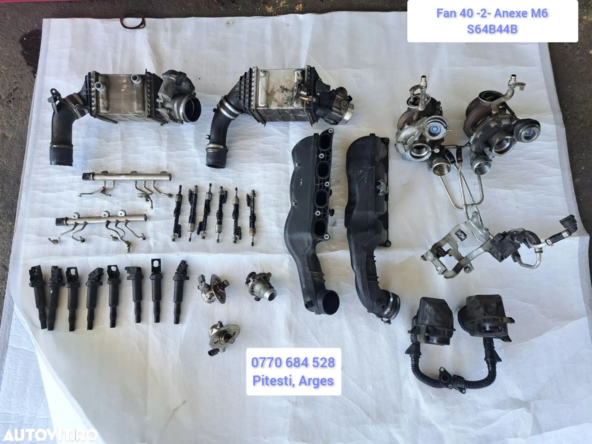 2 Anexe Motor Bmw M6 S63B44B bobina inductie rampa injectoare pompa inalta presiune termostat injectoare intercooler clapeta acceleratie tub admisie aer  turbina galerie admisie - 1