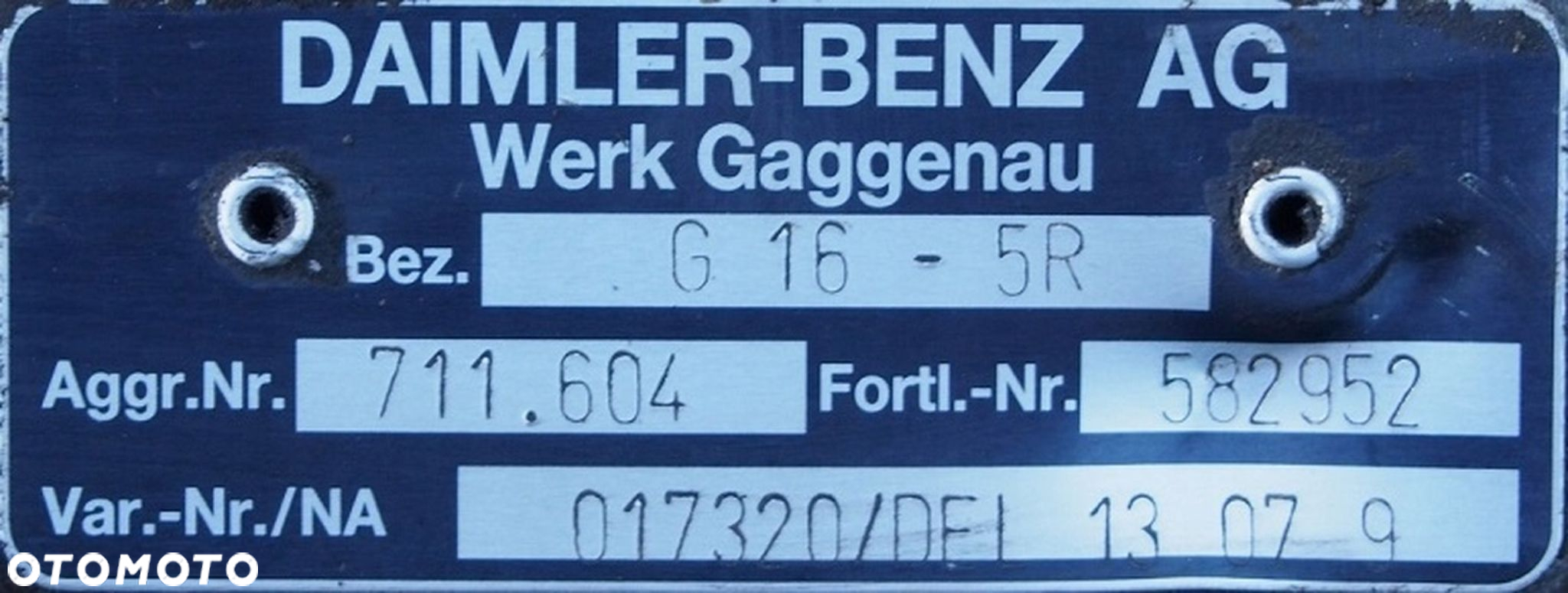 SKRZYNIA BIEGÓW MERCEDES SPRINTER 905 / VW LT 2.5 SDI G16-5R 711.604 - 5