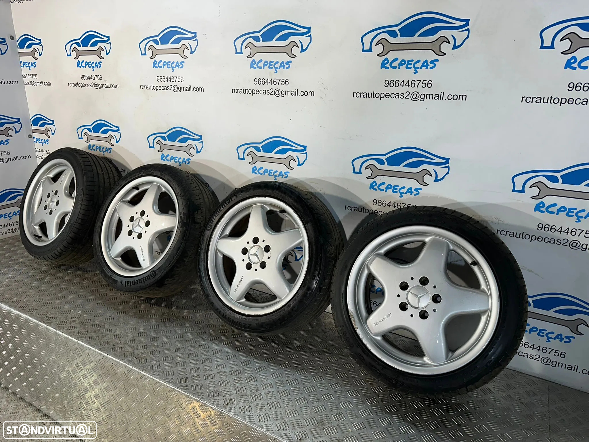 .Conjunto Jantes 17 Originais Monoblock Mercedes Benz R170 AMG 7.5J ET37 8.5J ET30 5x112 A1704010102 A1704010202 - 3