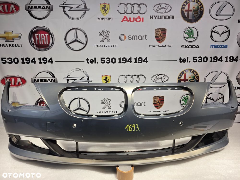 BMW E63 LIFT 06-10 ZDERZAK PRZEDNI PRZÓD NA SPRYSKI + 4xPDC , NR 51117184689 / 7184689 / 7203653-09 , NR AUKCJI NZ1693 - 1