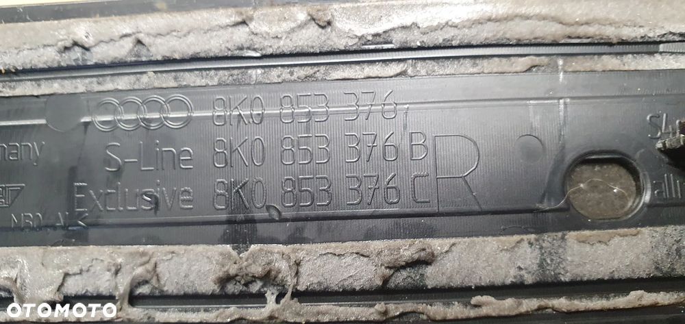 Listwa progowa nakładka listwy nakładki komplet Audi A4 B8 S line 8K0853374 - 10