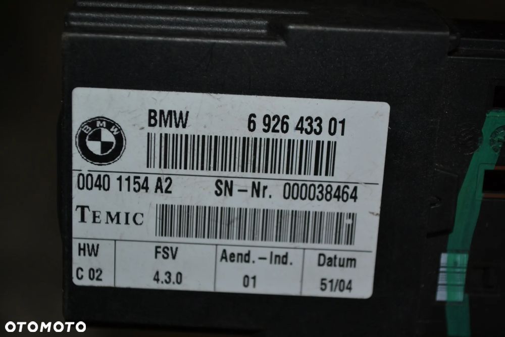 BMW MODUŁ STEROWNIK FOTELA 6926433 - 2