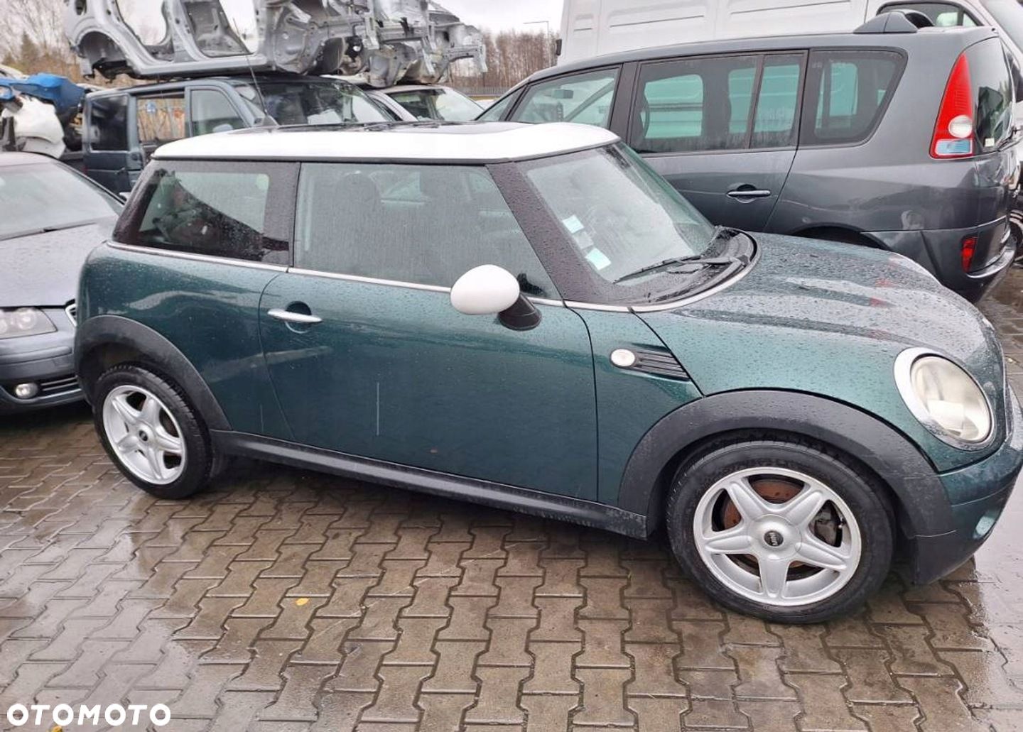 MINI ONE COOPER R56 R55 CLUBMAN 06-13 BIAŁE LUSTERKO PRAWE 5-PIN - 1