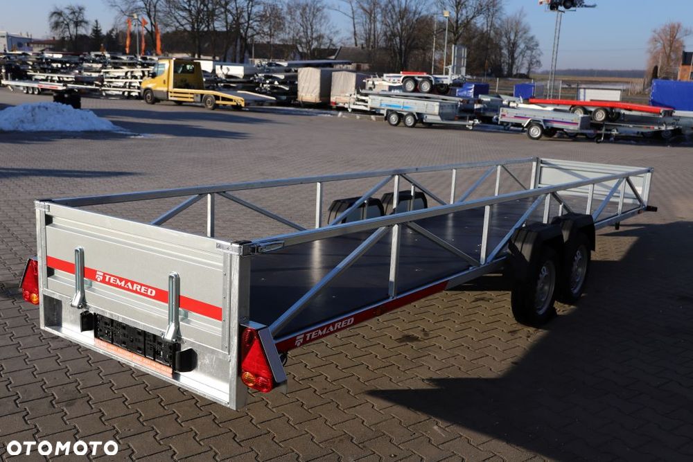 TEMARED Przyczepa dłużycowa 606x122x40cm Podłoga sklejka, 2 osie DMC 750kg - 7