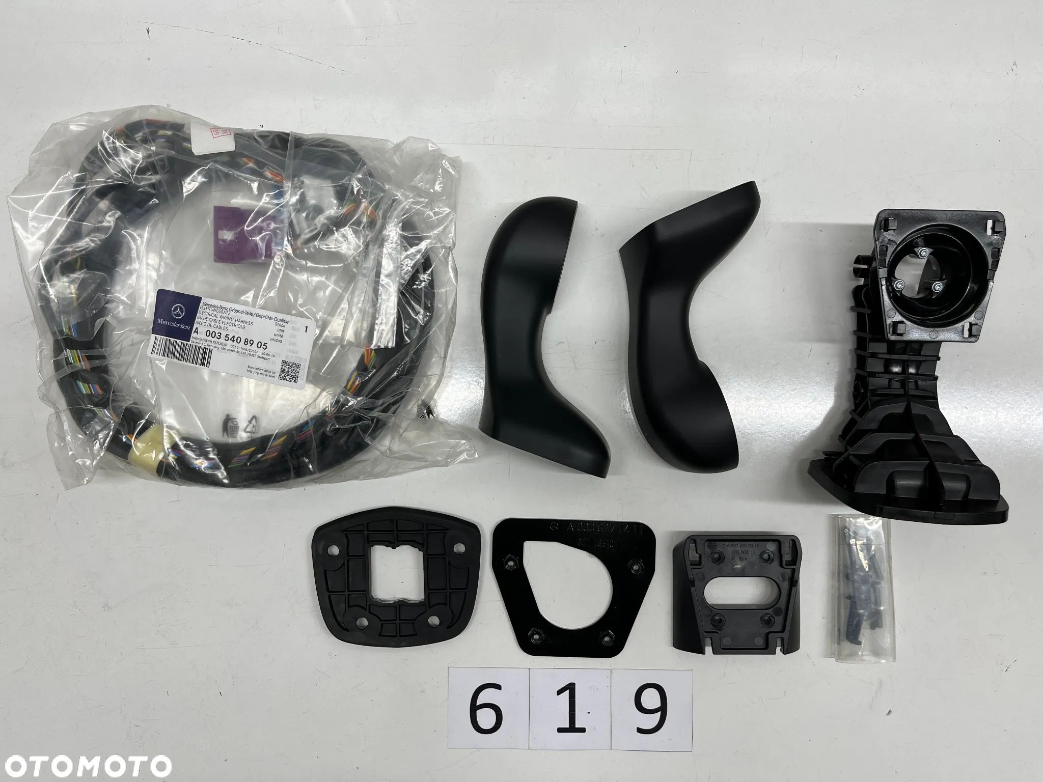 Zestaw Wspornik mocowanie uchwyt wiązka kabel przewód Mercedes 0018209014 - 1