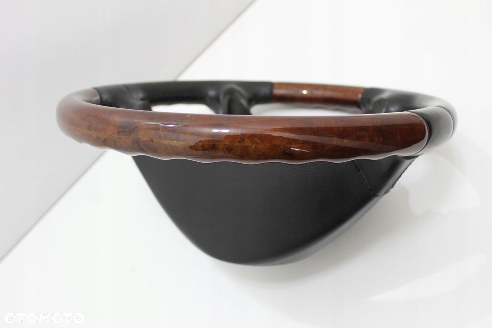 Kierownica drewno orzech skóra czarna OE Mercedes SL R230 W230 SL350 SL500 - 10
