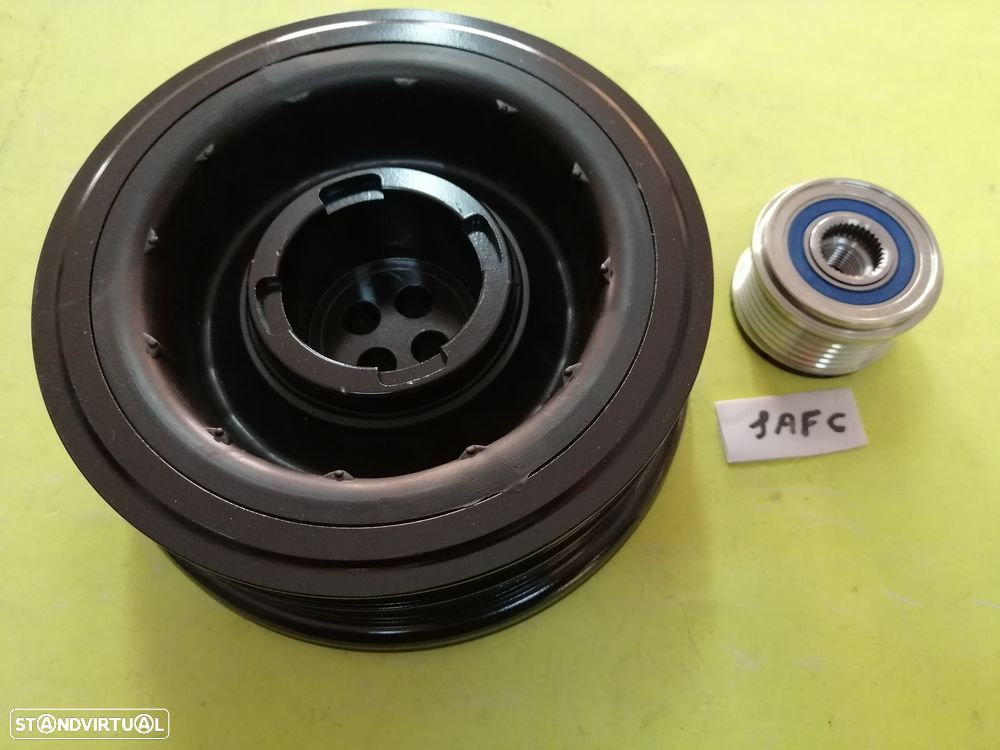 Poli/Polia de cambota com roda alternador Bmw 525d 530d E60 E61 X5 M57 6 cilindros - 1