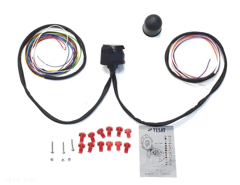 JEEP GRAND CHEROKEE 2 II WJ WG 99+ LAREDO HAK HOLOWNICZY + WIĄZKA + GNIAZDO 13PIN + ADAPTERE 13/7P - 4