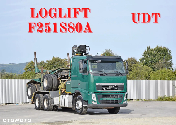 Volvo FH 500 * DO TRANSPORTU DREWNA * LOGLIFT F 251 S 80A + PRZYCZEPA * 6x4