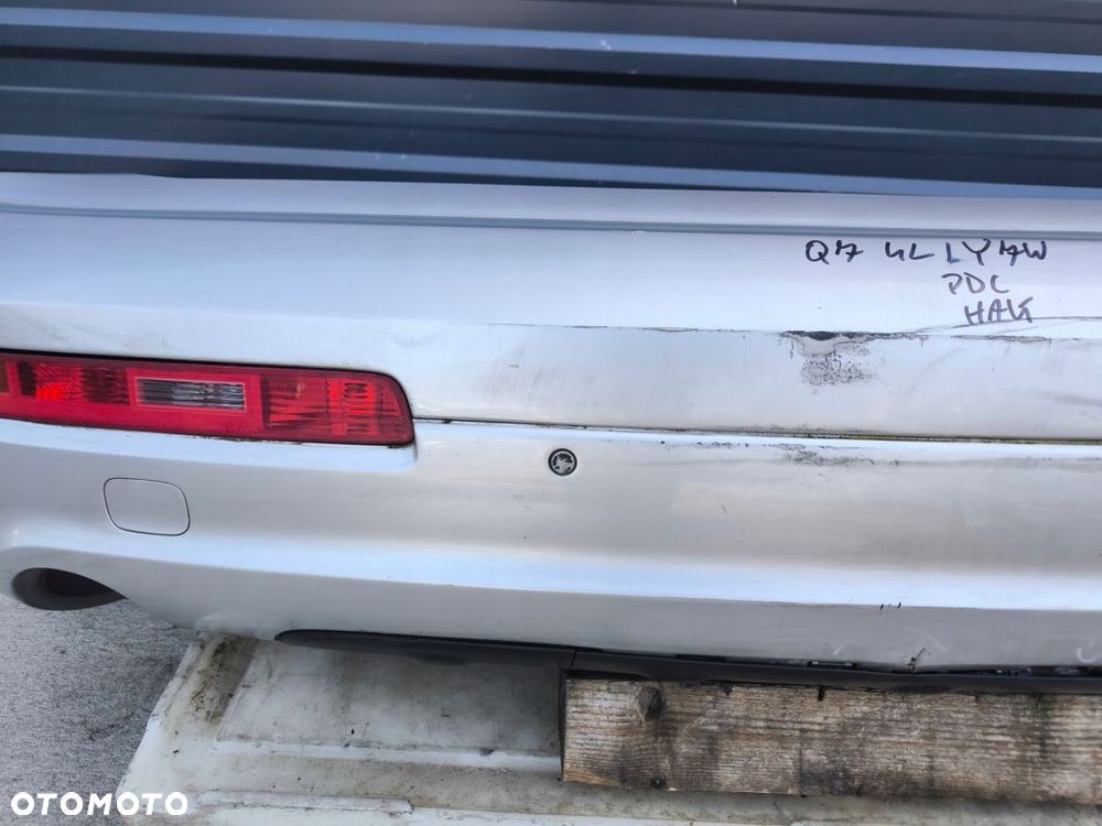 ZDERZAK TYLNI TYŁ AUDI Q7 4L S LINE HAK PDC LY7W KOMPLET - 5