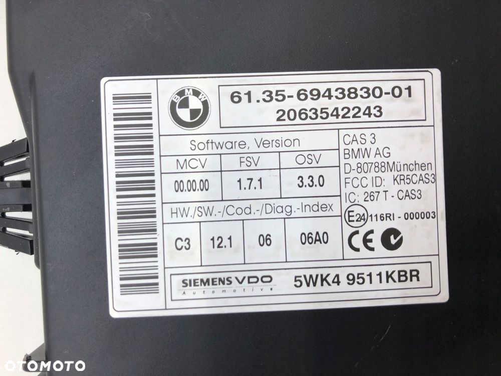 BMW E90 E91 325I N52 218KM ZESTAW STARTOWY 6943830 7567178 - 3