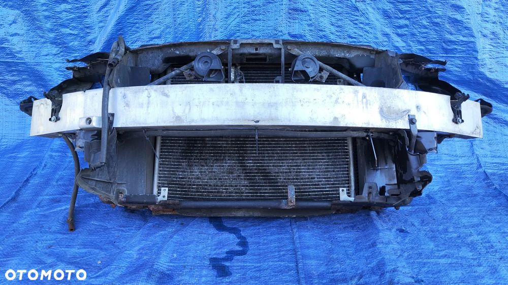 ZDERZAK ATRAPA GRILL BŁOTNIK PRAWY PAS PRZEDNI WZMOCNIENIE CHŁODNICE WENTYLATOR SPRYSKIWACZE LAMPY BI-XENON XENON PRZÓD KOMPLETNY ORYGINALNY LAKIER C946 946 DO ZAŁOŻENIA W KOLOR MERCEDES SL R230 W230 SL500 - 14