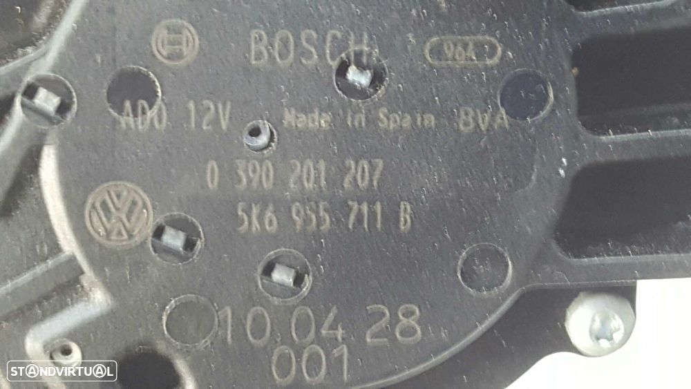 MOTOR LIMPA-VIDROS TRASEIRO VOLKSWAGEN GOLF VI (5K1) SPORT - 6