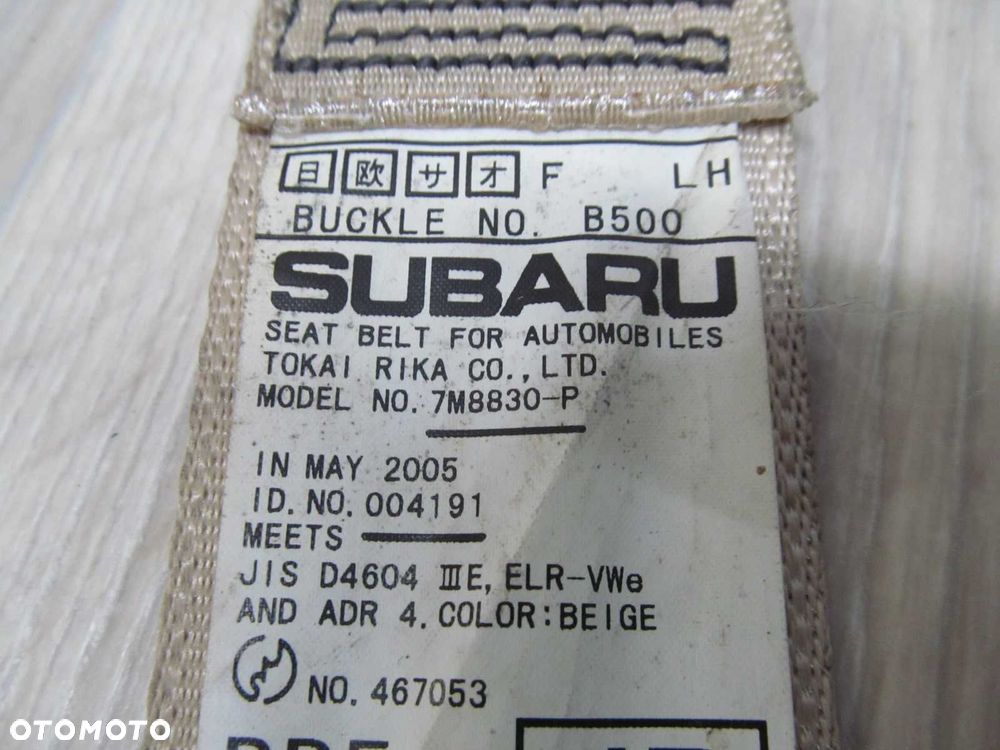 SUBARU FORESTER II SG PAS BEZPIECZENSTWA PRZOD LEWY 7M8830-P - 6