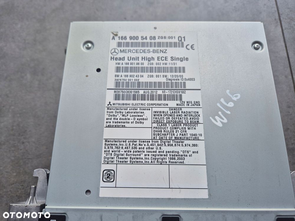 radio cd nawigacja mercedes ml w166 1669005408 - 2