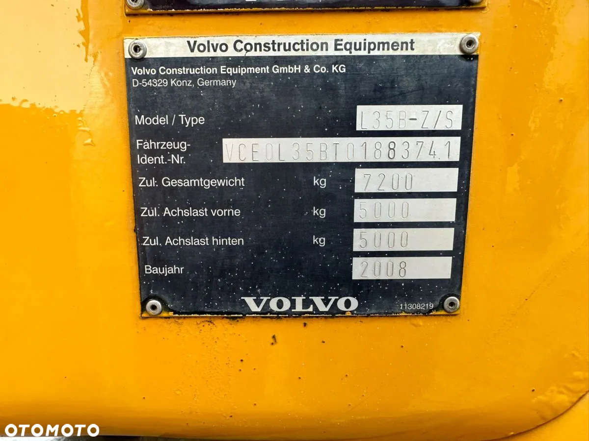 Volvo L35B-Z/S ładowarka przegubowa, 2008rok, 115000zł netto - 7