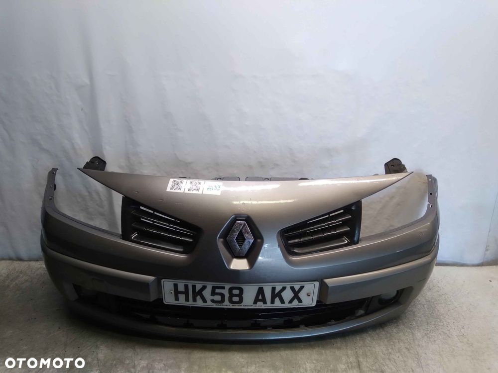 ^ ZDERZAK PRZÓD PRZEDNI RENAULT MEGANE 2 II SZARY GRAFITOWY HALOGENY - 1