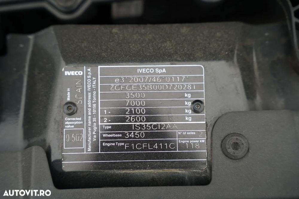 Iveco DAILY 35-160 / BASCULATOR DIN OȚEL / DUBLU / MANUAL / 3 LOCURI / EURO 6 - 38
